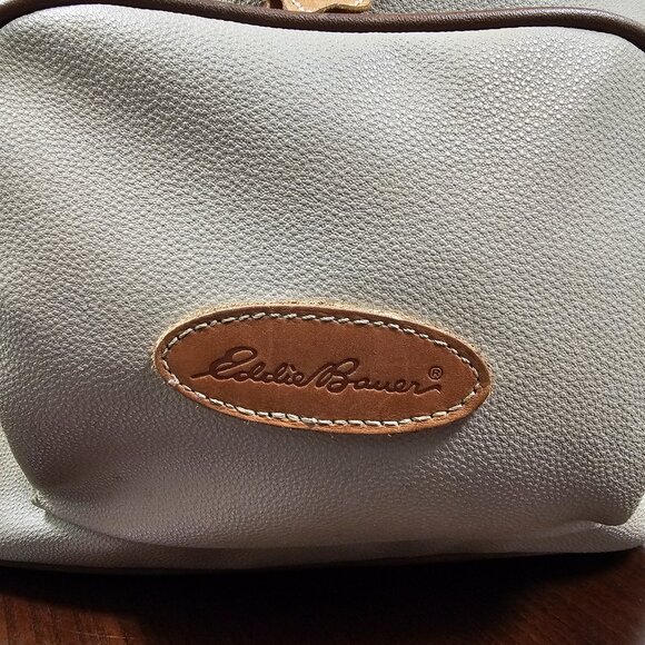 Vintage Eddie Bauer Leather & Coated Canvas Leather Backpack 90s - Picture 2 of 8